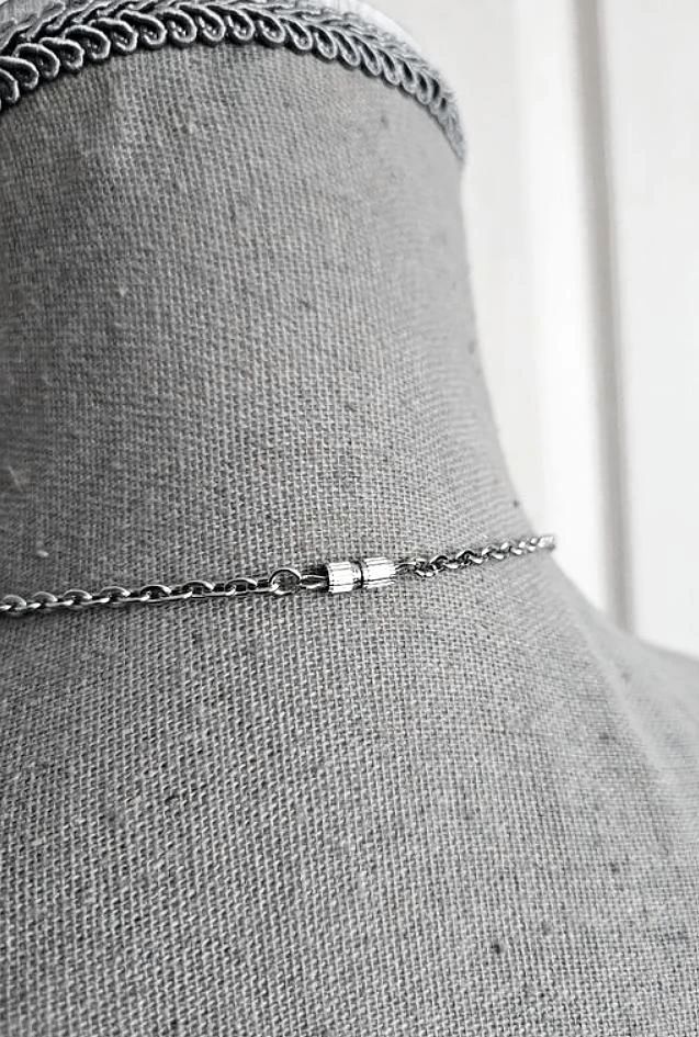 Collier Sacré-Cœur Jésus Notre-Dame Montligeon chaîne acier inoxydable 48 cm – photo 6